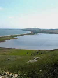Lake Chokrak in Crimea